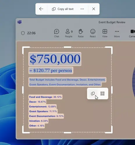 Windows 11 Update Makes Copying Image Text Much Easier.