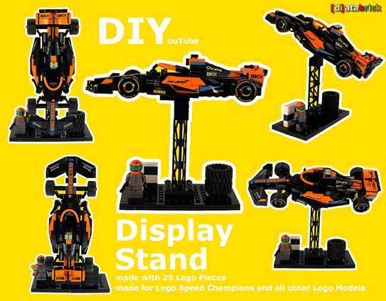 Display Stand made with Lego Pieces made for Lego Speed Champions and all other Lego Models this Size