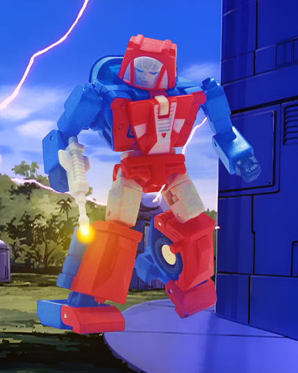 G1 Gears (Newage Toys Bombur) at the Solar Needle, as seen in The Transformers Season 2, Episode 2.