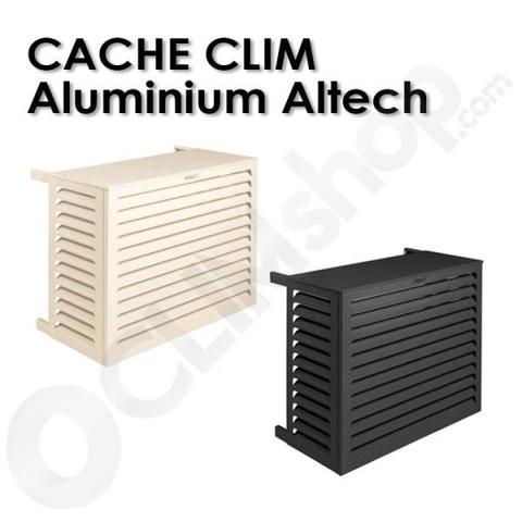 Cache climatisation aluminium blanc-crème et gris anthracite