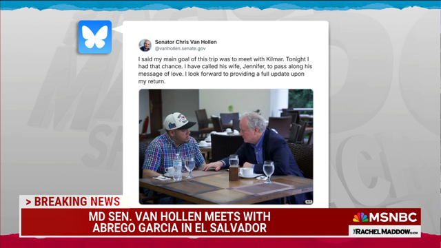 Senator Van Holland meeting with Mr. Garcia in El Salvador.