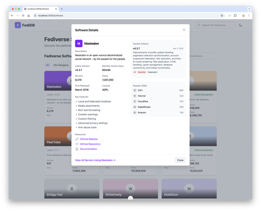 new fedidb redesign