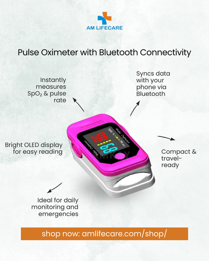 Breathe easy with smart health tracking.
This Bluetooth-enabled Pulse Oximeter gives you instant, accurate readings of your oxygen levels and pulse rate—and syncs the data to your phone! Whether you're managing respiratory health or just staying cautious, this little device makes a big difference.

Perfect for: Athletes, respiratory patients, caregivers, health-conscious families
👉 Buy now: https://amlifecare.com/product/pulse-oximeter-with-bluetooth-connectivity/

#AMLifeCare #SmartHealth #PulseOximeter #SpO2Monitor #BluetoothOximeter #HealthAtHome #HomeHealthcare #HealthcareProducts #PersonalHealth #HomeHealthMonitoring