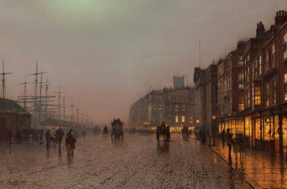  “Liverpool from Wapping,” John Atkinson Grimshaw, 1875