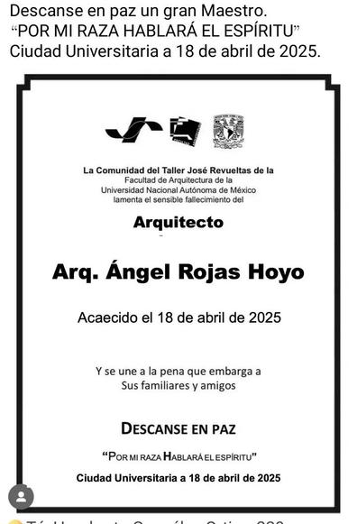 Un gran profesor, arquitecto y persona se nos adelantó. DEP