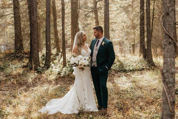Beautiful wedding day at Haymoon Resort in Whitefish, Montana
