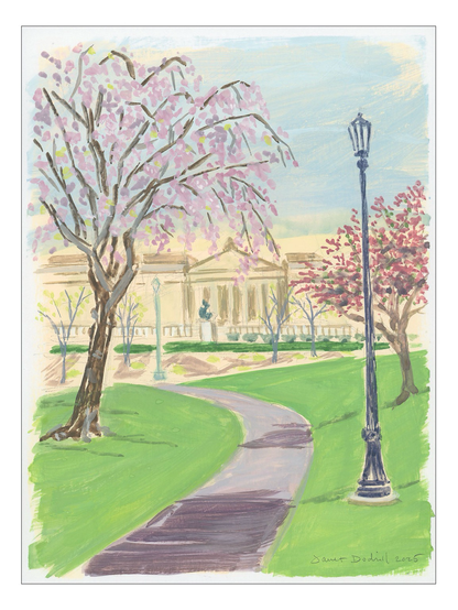 Museum and blossoms