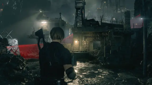 Un pantallazo de Resident Evil 4 remake ejecutado en Fedora Silverblue 42 (GNU/Linux).