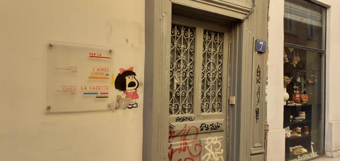 Mafalda accolée à la librairie Vivement Dimanche ! 