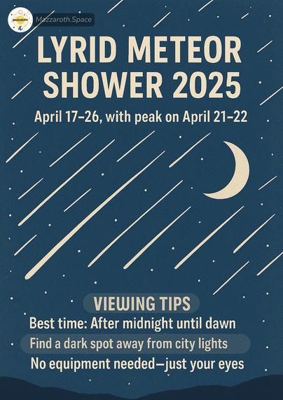 The Lyrid Meteor Shower 2025 is peaking April 22!