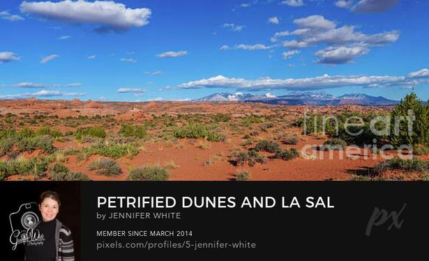 A panorama view of some Petrified Dunes and the La Sal Mountains from Arches National Park in Moab, Utah @fineartamerica https://5-jennifer-white.pixels.com/featured/petrified-dunes-and-la-sal-mountains-pano-jennifer-white.html
#buyintoart #fineart #photography #interiordesign #largeart #panorama 