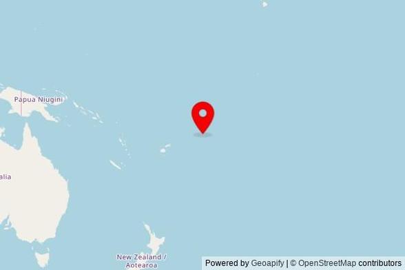 A zoomed in map showing a pin at the position of Apia Samoa Temple, Lotopa Road, Pesega, Samoa