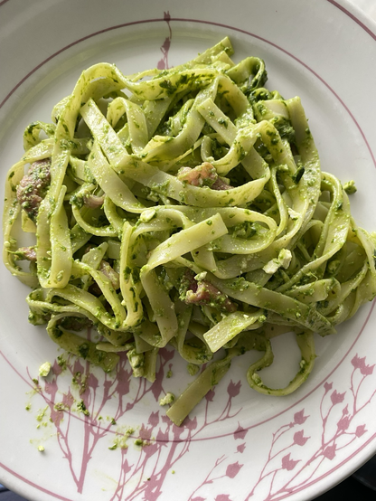 Pasta med ramsløkpesto 