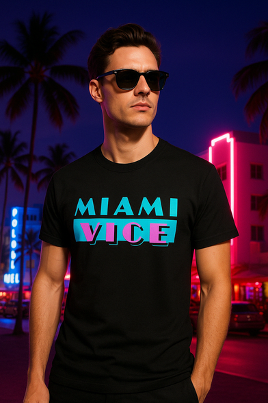 Check out this Miami Vice-themed tee! 
Discover more at this link: 
https://malcolmdesignsstudio.dashery.com/?query=miami 


#MiamiVice #Tshirt #Fashion #80sStyle
