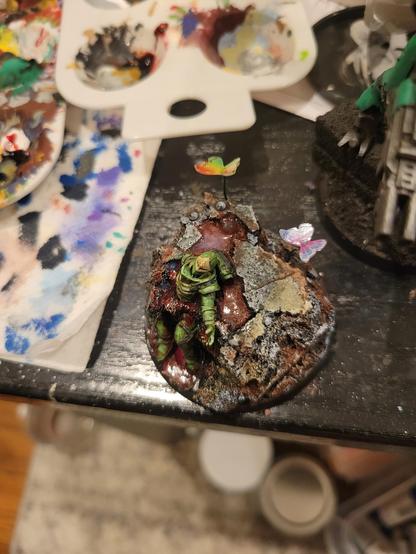 Base with injured sister of battle
