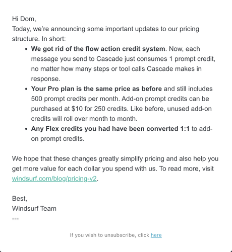 Windsurf Agentic AI IDE scraps costly flow credit system