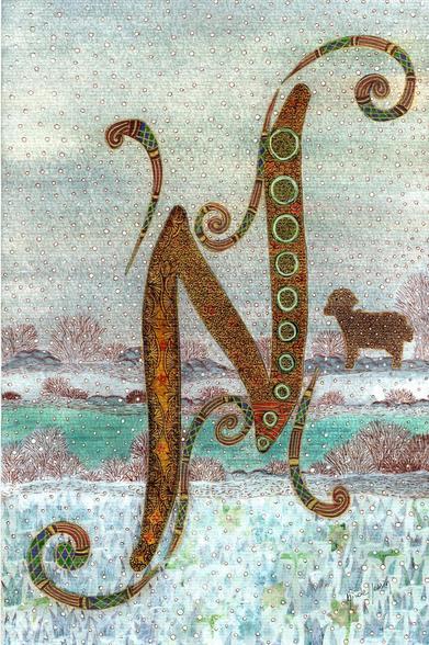 Alphabet : lettre "N" 
nicole-pessin.com/

#encre #encredechine #poesie #alaphabet #art #artiste #illustration #peinture #aquarelle 