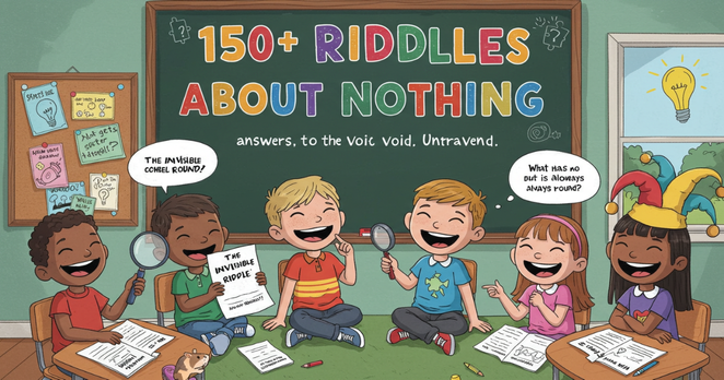 children illustration laughing and solving puzzles in class room while laughing out loud