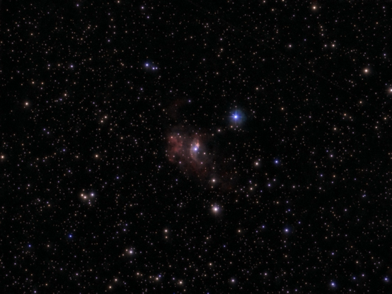 NGC 7635 Bubble Nebula as seen by the Odyssey Pro. 
