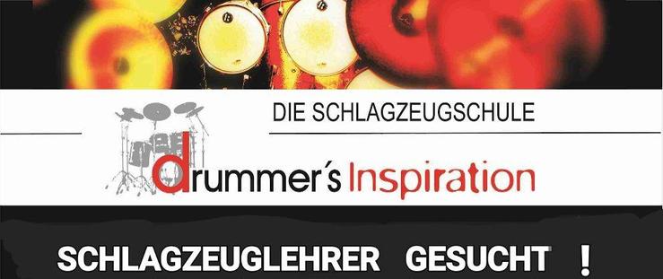 Auf dem Bild ist ein stilisiertes Schlagzeug zu sehen, das zum Firmenlogo der Schlagzeugschule Drummer´s Inspiration in Krefeld-Hüls gehört