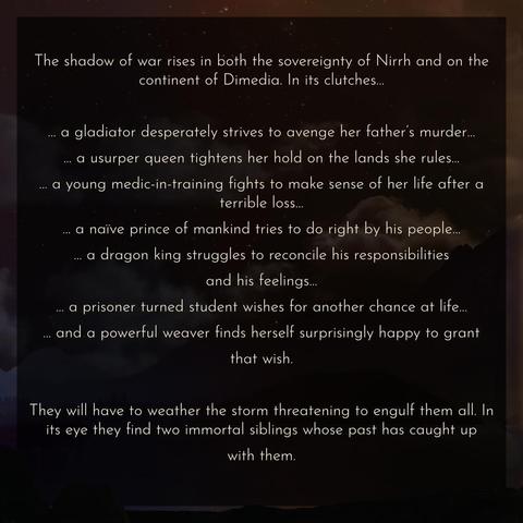 Blurb of the book "Weaving Dawn"