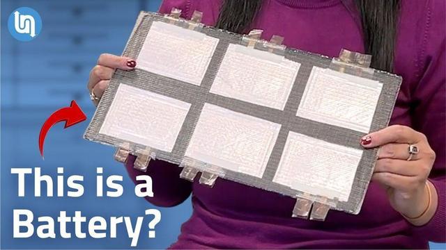 Someone holding up a set of structural batteries