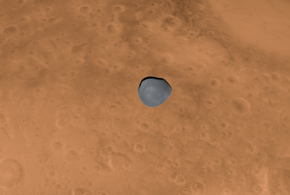 Hera Snaps Stunning Close Up Image of Tiny Mars Moon Deimos.