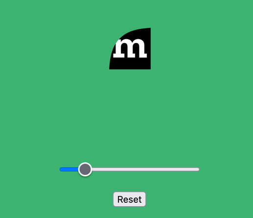 Screenshot of the squircle clip path in Firefox. The app icon shows the Mozilla logo, with a range input to control the icon size, and a reset button at the bottom.

The app icon is scaled down to a size of 60 pixels, but the clip path maintains its original size of 200 by 200 pixels.