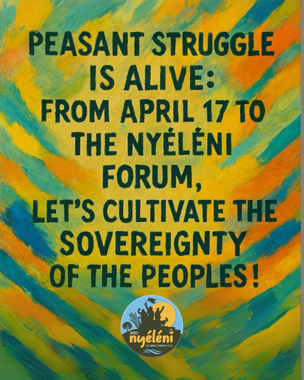 🌱✊ On April 17, we honor the memory of the 21 landless peasants murdered in El Dorado do Carajás, Brazil. This day is not just remembrance — it’s a loud cry for justice, dignity, and resistance.    📢 As corporate power tightens its grip and destroys our territories with extractivism, peasants rises with agroecology, food sovereignty, and popular feminism!    📰 Read and share the full article at nyeleniglobalforum.org   #April17 #PeasantStruggles #Nyeleni2025  ---  🌱✊ El 17 de abril honramos la memoria de las 21 personas sin tierra asesinadas en El Dorado do Carajás, Brasil. Este día no es solo de recuerdo: es un grito fuerte por justicia, dignidad y resistencia.  📢 Frente al avance del poder corporativo que arrasa nuestros territorios con extractivismo, ¡el campesinado se levanta con agroecología, soberanía alimentaria y feminismo popular!  📰 Lee y comparte el artículo completo en nyeleniglobalforum.org  #17deAbril #LuchasCampesinas #Nyeleni2025  ---  🌱✊ Le 17 avril, nous honorons la mémoire des 21 paysan·nes sans terre assassiné·es à Eldorado do Carajás, au Brésil. Ce jour n’est pas qu’un souvenir : c’est un cri fort pour la justice, la dignité et la résistance.  📢 Alors que le pouvoir des entreprises détruit nos territoires par l’extractivisme, les paysan·nes se lèvent avec l’agroécologie, la souveraineté alimentaire et le féminisme populaire !  📰 Lisez et partagez l’article complet sur nyeleniglobalforum.org  #17Avril #LuttesPaysannes #Nyeleni2025