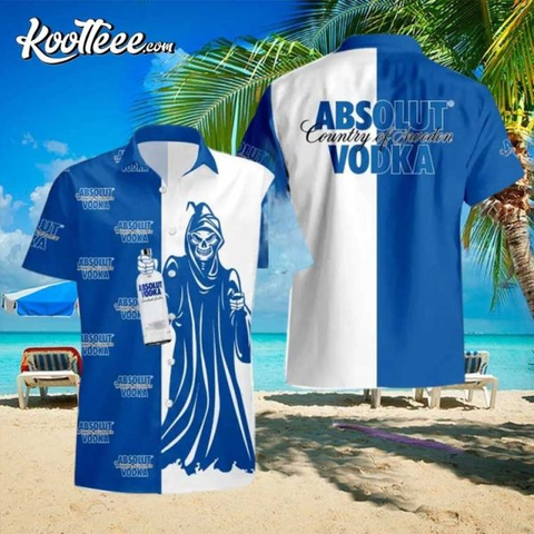 Absolut Vodka Death Halloween Hawaiian Shirt
