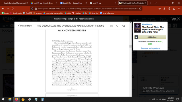#WorldBookDay 

"The #Occult #Elvis: The #Mystical & #Magical #Life Of The #King"

By #MiguelConner (Host Of #AeonByte #GnosticRadio)

(#DrHermanSJr. acknowledged in book for #mentorship, #coaching & #academic #consulting)

https://drhermansjr.carrd.co

#ReadABook #Psychology #TheKing #LongliveElvis #learnToUnlearn #Amazon #Kindle #KindleBooks #AmazonBooks #SimonSchuster #SimonAndSchuster #InnerTraditions #BearAndCompany #BearAndCo #AmazonAuthor #Hollywood #music #musicindustry #AeonByteGnosticRadio