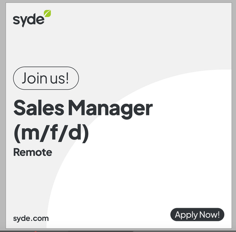 Sales Manager (m/f/d): Open Position at Syde