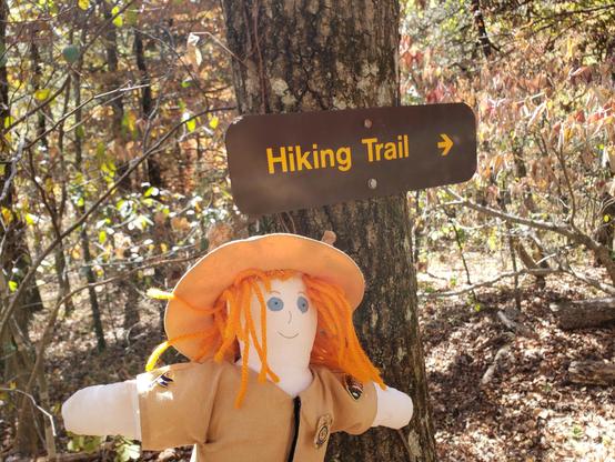 Ranger Sarah makes a turn along the Fire Tower Trail.
— at Roaring River State Park, Missouri.
