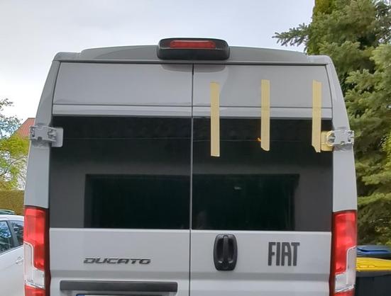 Fiat Ducato Heckscheiben eingebaut