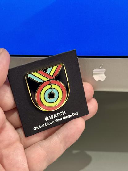 Pin's offered by Apple for the 10 years birthday of the Apple Watch.