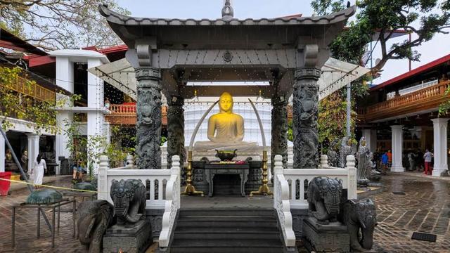 Outdoor shrine in a Buddhist temple.