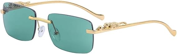 Embrace Bold Style with Chic Leopard Rimless Sunglasses