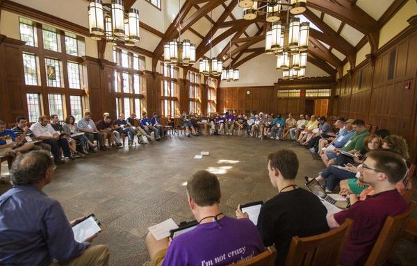 Inside a Conference That Works: photograph of edACCESS 2014 Three Questions session by Brent Seabrook Photography