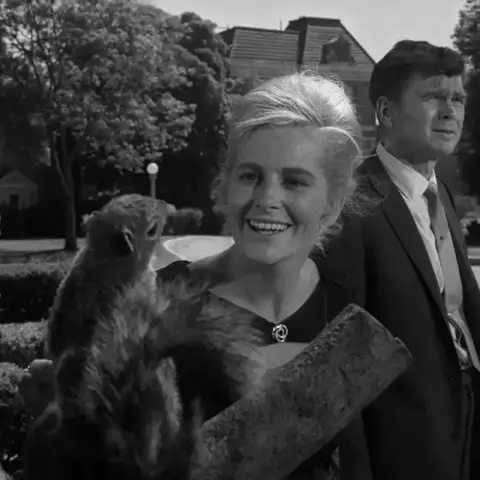Nancy Malone and Barry Nelson as Millie and Bob Frazier in The Twilight Zone 5x31 "Stopover in a Quiet Town." 