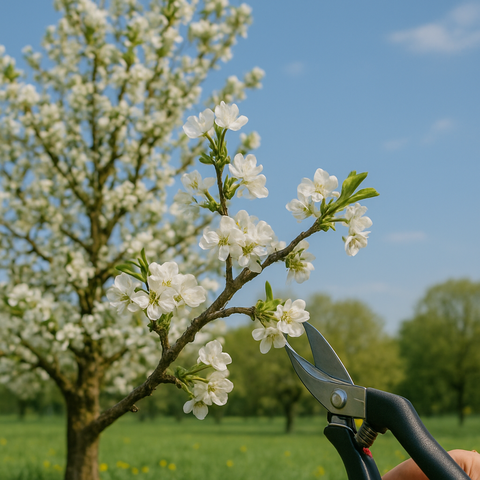 Obstbaum mit Schere