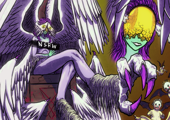 A Seven deadly sins Lucifer colored illustration 
