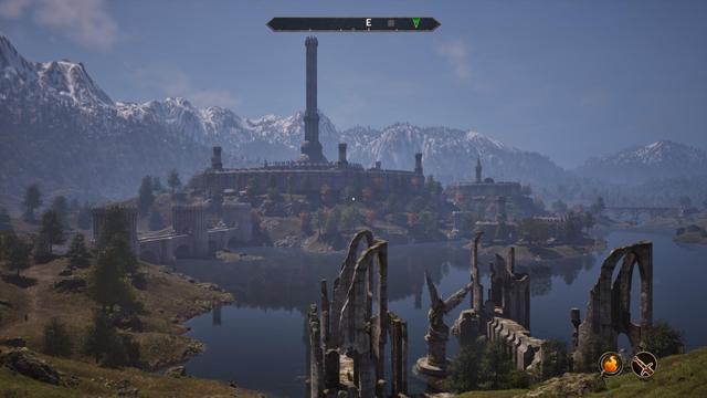 A view of the Imperial City from the other side of Lake Rumare. The weather is lovely.