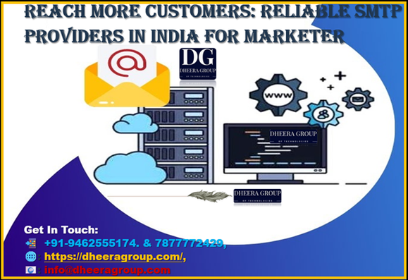 Reliable SMTP providers in India for marketers: Reach a wider audience and ensure your email campaigns land in inboxes, not spam folders. Find your best option now 📲 +91-9462555174. & 7877772429, 🌐: https://dheeragroup.com/reach-more-customers-reliable.../, 📧: info@dheeragroup.com
#SMTPproviders #reachmorecustomers #emailmarketingInIndia #ReliableSMTPServer #EmailMarketingCampaigns #SMTPServers #EmailMarketingInIndia