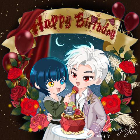 雖然 #秦徹 生日過了..但我還是想分享一下XDD
第一次陷入戀愛遊戲
第一次為了你的新衣服課金
第一次因為喜歡的角色開了新帳號
還有——第一次，畫生日卡片送給喜歡的角色。

好多「第一次」，都因為你出現了。XDDD

雖然還有很多地方想改、想畫得更好，
但今天的我，已經把滿滿的心意都畫進去了。

希望以後，我也能一直畫下去，
把那些說不出口的喜歡，一點一滴放進圖裡。