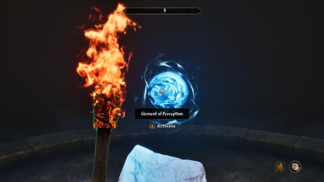 The Orb is the Element of Perception, it's made of glowing whispy blue smoke.
