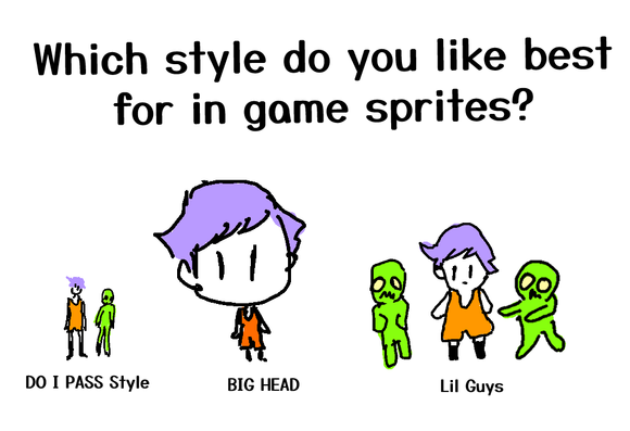 Which style do you like best for in game sprites?

Do I Pass Style

Big Head

Lil Guys