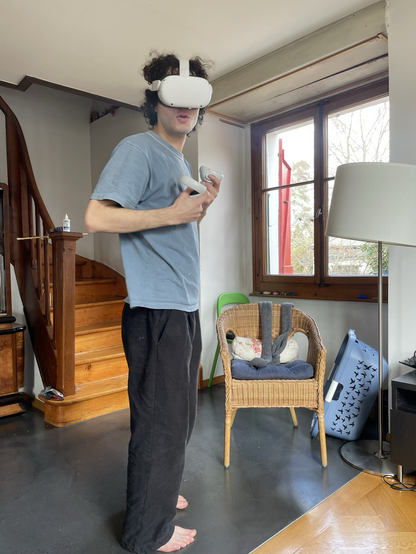 Ettore qui dirige un orchestre en vr