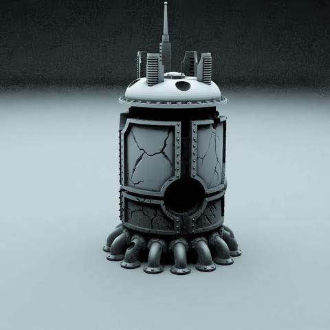 Plasma reactor - tabletop terrain from Mystic Pigeon Gaming.