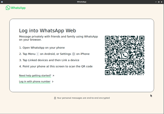 whatsapp linux application