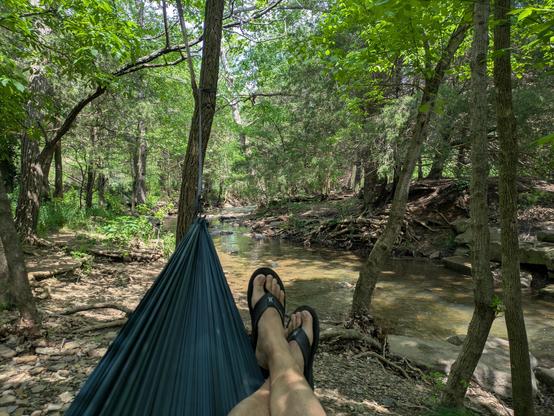 Hammock by a creek